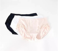 Breezies Whisper Lace Full Brief Panty Set of 3-Champagne Pack-Large-NEW-A725863