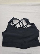 Onzie Crisscross Strappy Black Yoga Sports Bra S USA