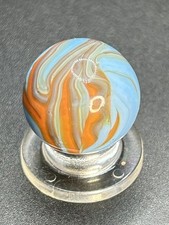 Vintage CAC Christensen Agate Company Flame Swirl Marble 0.669