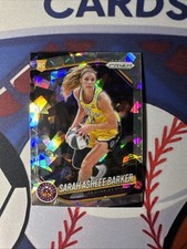 2025 Panini Prizm WNBA Sarah Ashlee Barker #31 Cracked Ice LA Sparks Rookie Card