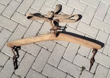 Antico Giogo Singolo Primi '900 Fatto A Mano Legno Corda Ferro Buoi Rustico 