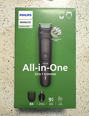 Philips Norelco All-in-One 3000 13-in-1 Beard/Nose USB Trimmer Black