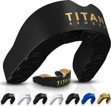 Titan Armour Gum Shield, Custom-Fit Mouth Guard for Boxing, Gold Adult
