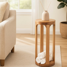 Walnut Wooden Side Table Small Slim Bedside Nightstand Sofa End Lamp Stand