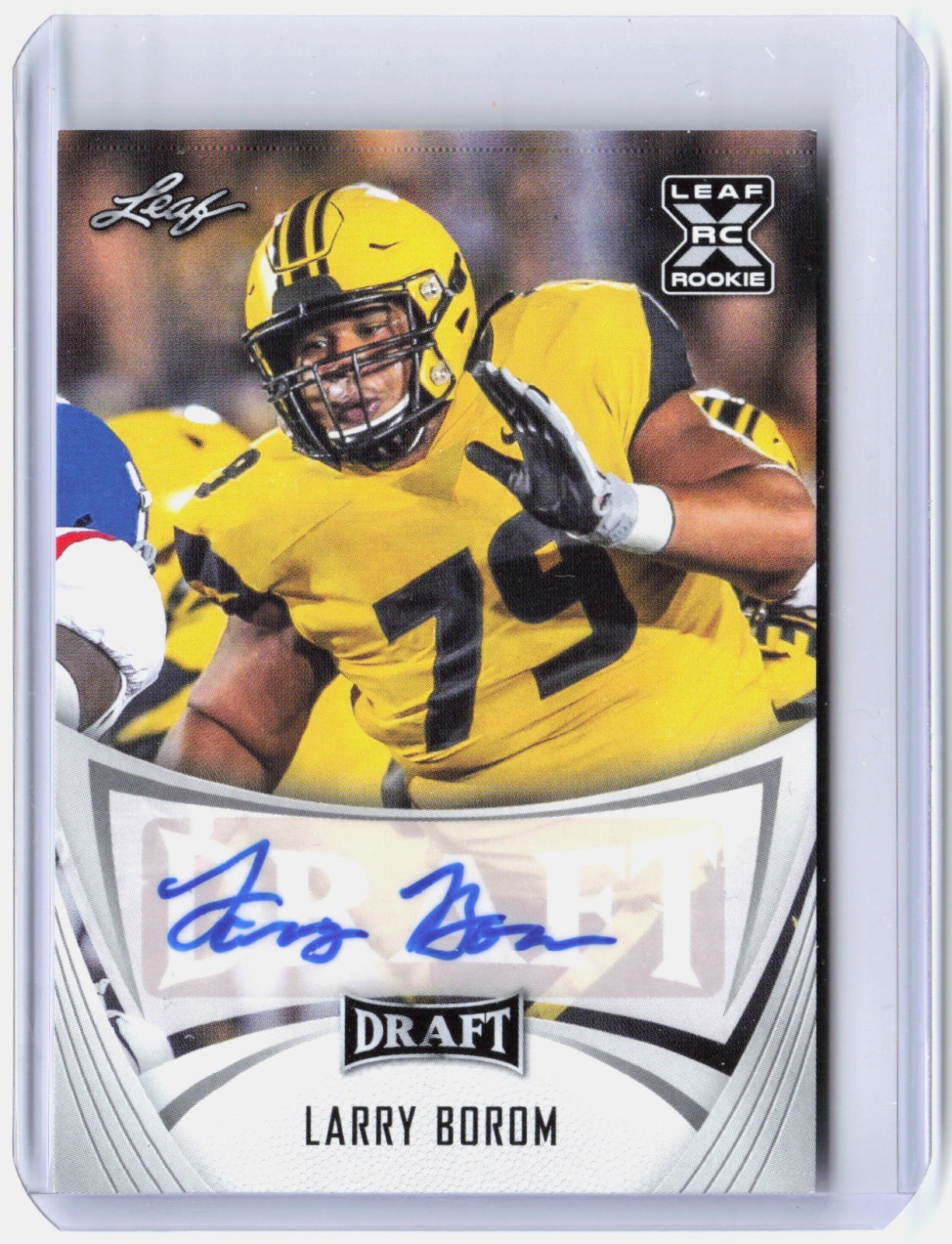 Larry Borom Autographs Gold Leaf Draft - Autographs Gold BA-LB1 NM
