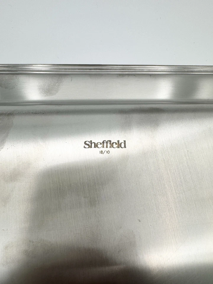 Reed Barton Galleria #2011S - 18/10 Stainless Large Square Tray, 13” - Image 4 of 4