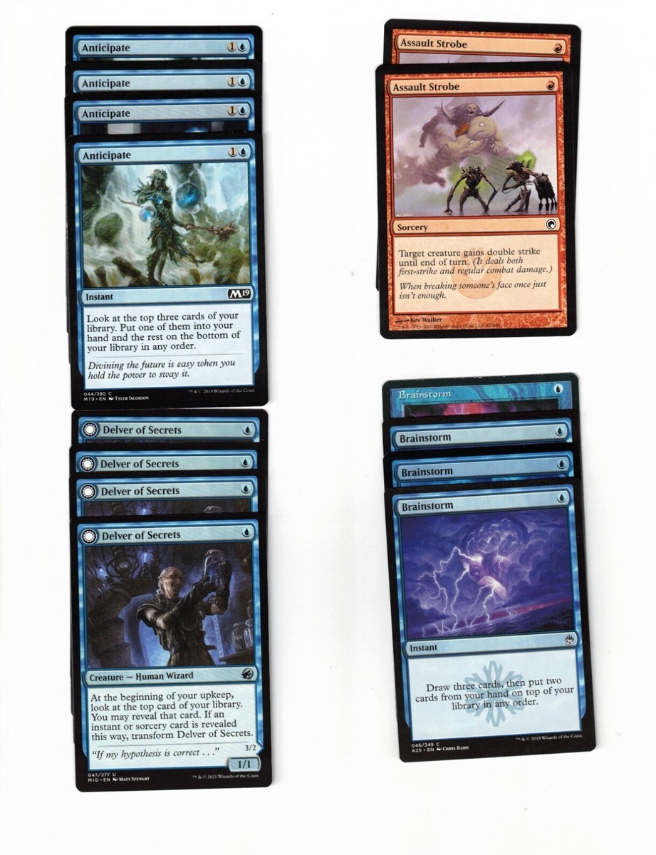 MTG 旧枠 Pauper実用カード　怨恨/殺し/渦まく知識 デッキ箱付 Pauper Spell Play-60 card Magic the Gathering deck-MTG-PAUPER
