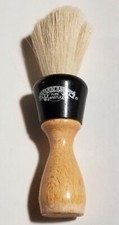 Vintage Barbershop Pure Bristle Shaving Brush Wood Handle Barbers Supplies