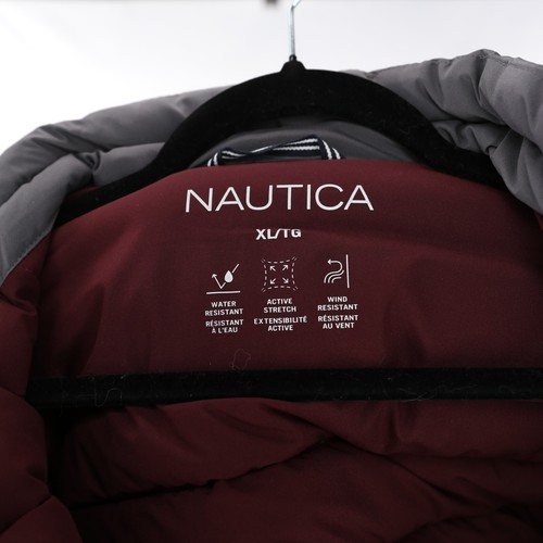 Nautica Mens Puffer Jacket Quilted Stretch Water Resistant Metal Gray Sz NWT - Picture 51 of 54