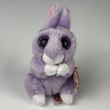 Ty Beanie Boos April the Purple Bunny (6 Inch) Near Mint Plush Toy