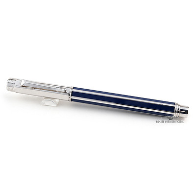 Caran d'Ache Varios Blue Chinese Lacquer W/ Rhodium Trim