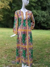 VINTAGE COTTAGE CORE 1970 S FLORAL PRINT DRESS W FLARE SLEEVES