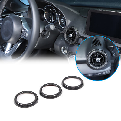 Für Mazda MX-5 Miata Real Carbon Fiber Center Console Air Vent Outlet Car Trim