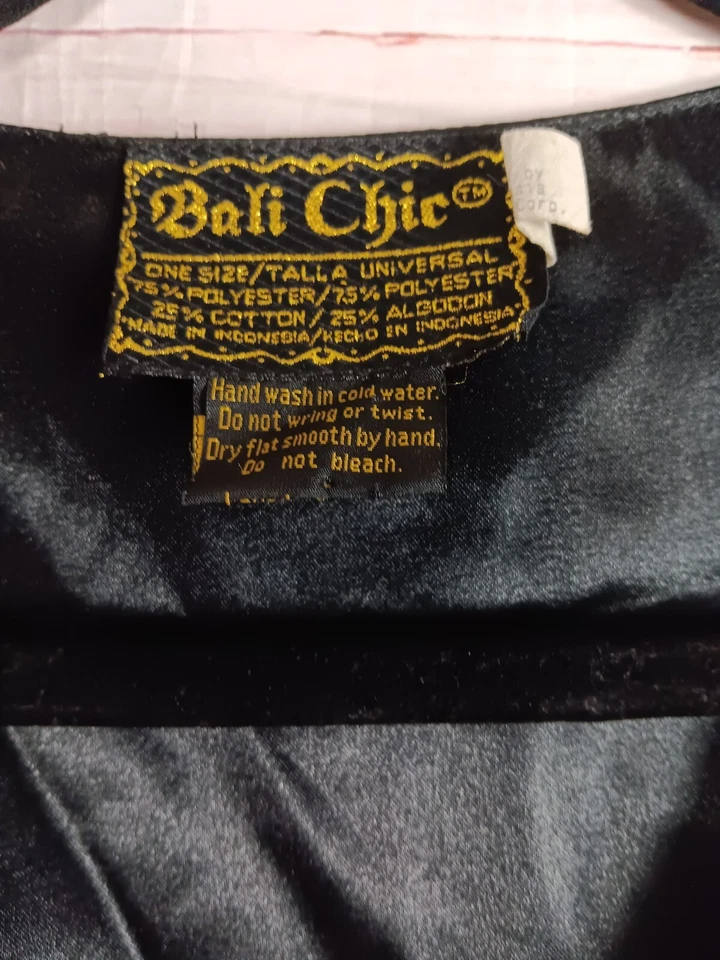 Bali Chic De Colección Chaleco Camisa Top Blusa Mujer Talla Única Multicolor Con Cuentas Foto 3 de 4