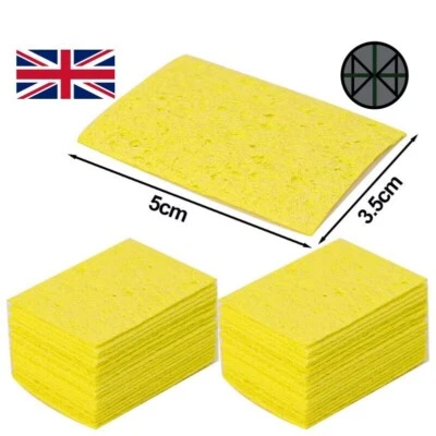 DODGE DESIGNS Soldering Iron Tip Cleaning Sponge Pads Yellow Honeycomb Sponges