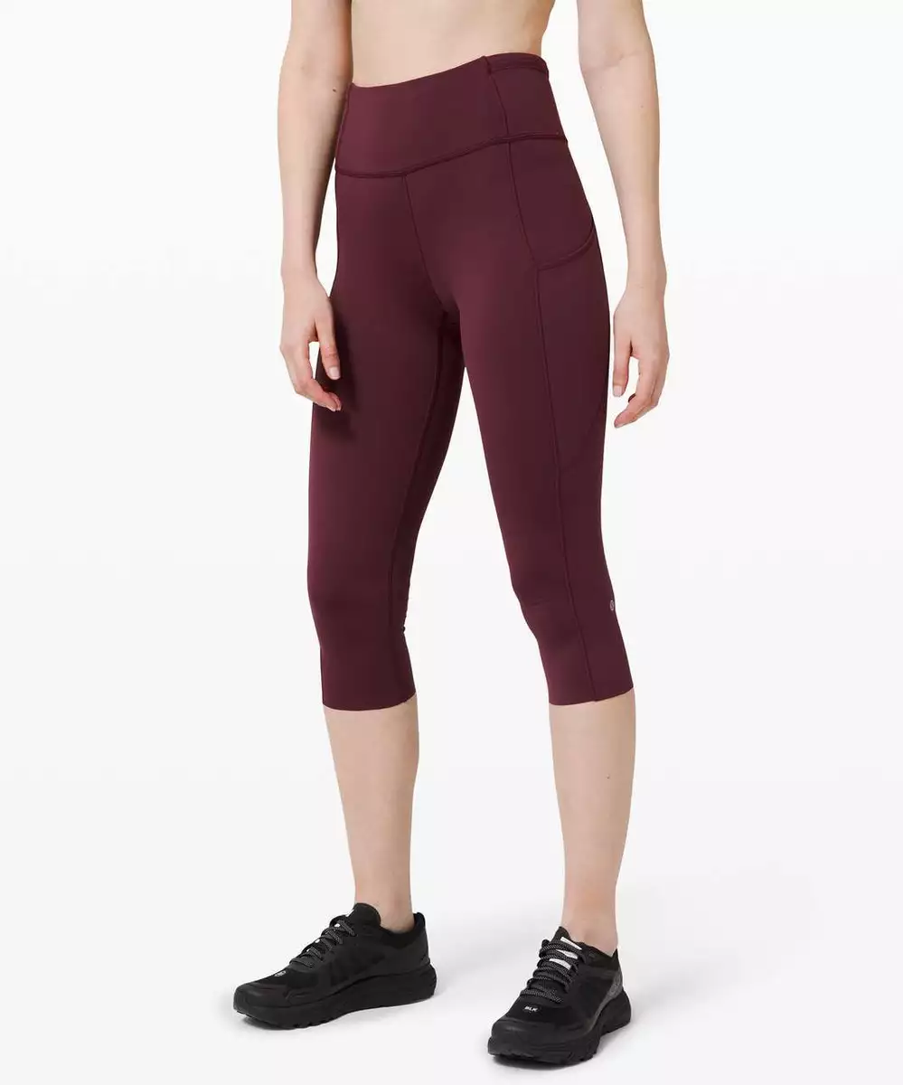 NWT Lululemon Fast Free High-Rise Legging Crop 19 Sz 6 Cassis Red