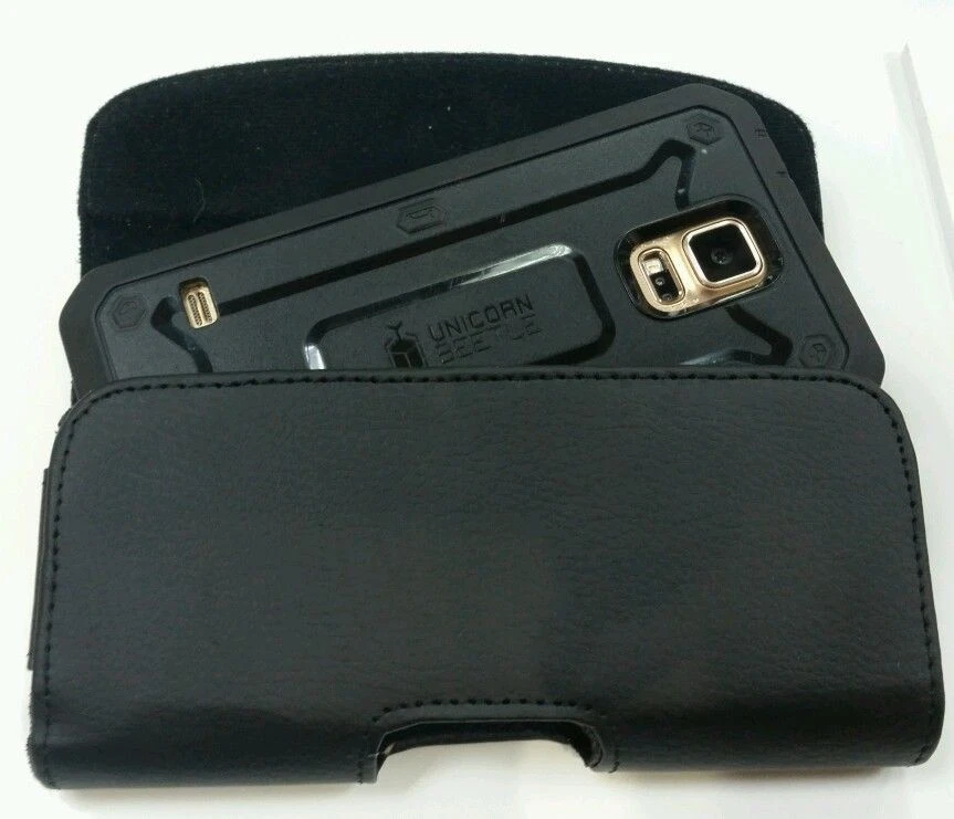 Extra large Horizontal Leather Carrying Case With Belt Clip & Belt Loop Holster - Image 4 of 4
