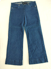 Ralph Lauren Girls Jeans Back Zip No Waistband Flare Leg Med Blue Size 12 15219