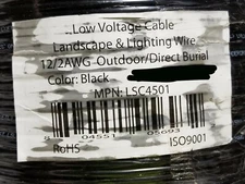 Logico LSC4501 12/2C Low Volt Outdoor Direct Burial Lighting Cable 30/150V /50ft