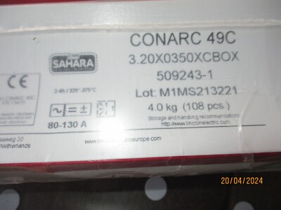108x Lincoln Electric Conarc 49 3,2 x 350 mm Schweißelektroden Elektroden NEU