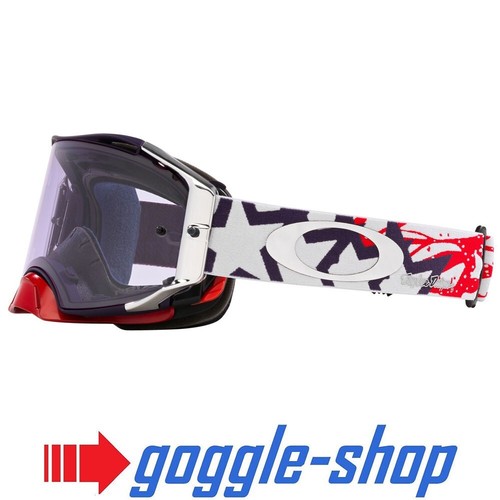 Oakley AIRBRAKE Motocross Brille - Tld Rot Weiß Blau Stars / Prizm Low Licht - Bild 3 von 4