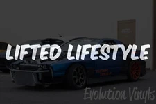 LIFTED LIFESTYLE Sticker Vinyl Decal V1 Windshield DIESEL TRUCK Car Turbo Mud