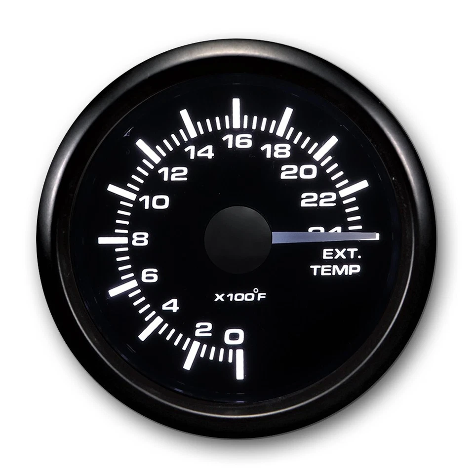 MGS 52mm Pyrometer Pyro EGT Exhaust Gas Temperature Gauge °F White & Amber LED - Image 2 of 4