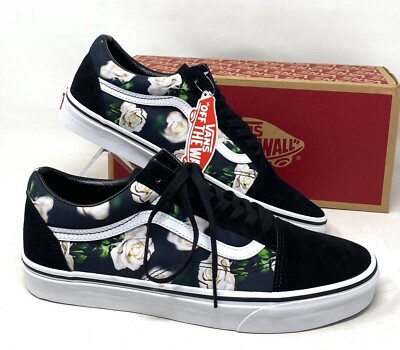 VANS Old Skool Floral Shoes Casual Suede Canvas Black Sneakers Men s VN0A38G1VRK