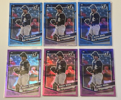 2023 Panini Donruss Baseball Austin Wells 6 Card Lot New York Yankees￼