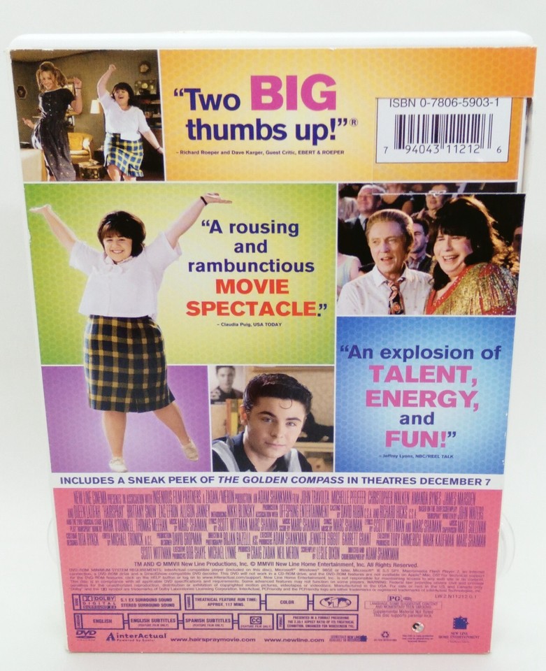 Hairspray (DVD, 2007, Widescreen) John Travolta Christopher Walken