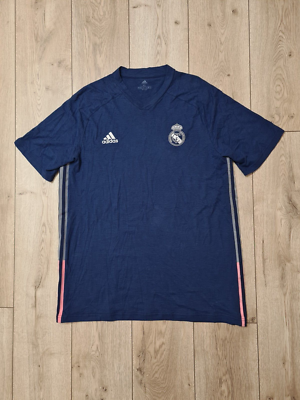 Real Madrid  シャツ XL ダークブルー REAL MADRID 2020 TRAINING FOOTBALL SHIRT SOCCER JERSEY COTTON szXL