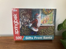 Springbok 500 Piece Jigsaw SANTA Puzzle Gifts From Santa 18" x 23.5" NEW SEALED