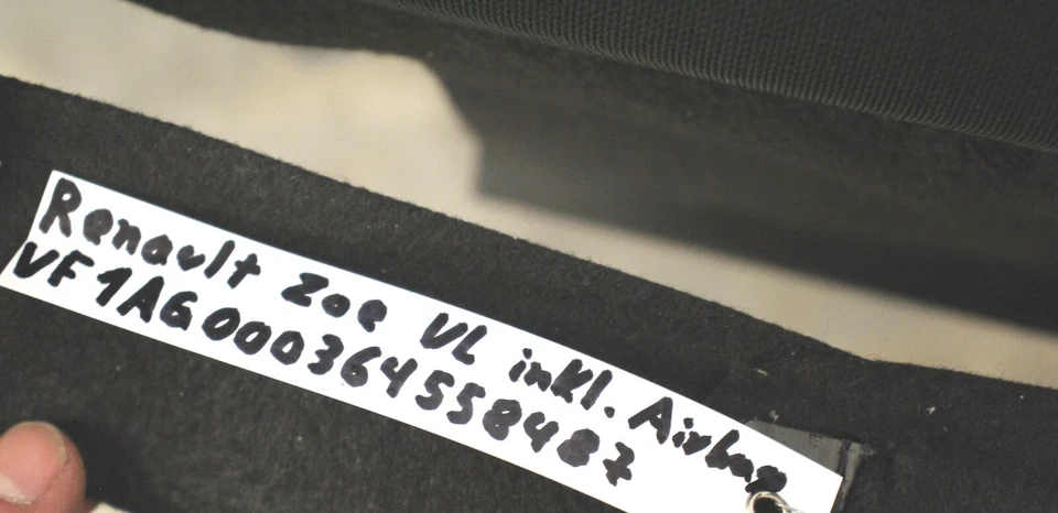 Renault Zoe BF R90 ZE40 68KW 876205594R Sitz mit Airbag Sitzlehne Vorne Links - Bild 4 von 4