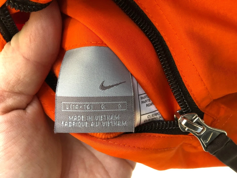 Nike Swoosh Reversible Chicago Browns Naranja Polar Parka Abrigo Juvenil Talla L Hombres M Foto 3 de 4