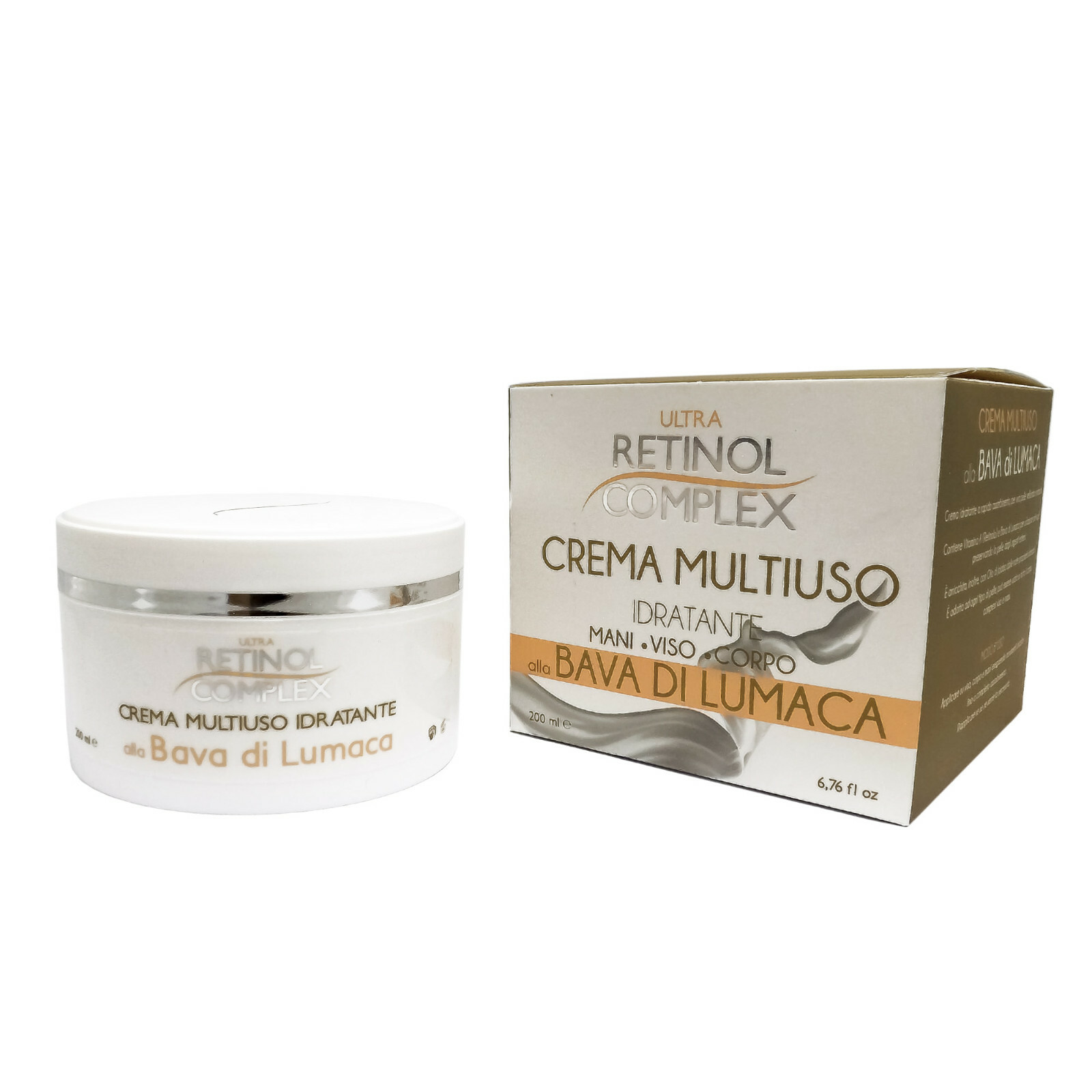 CREMA MULTIUSOS HIDRATANTE MANOS ROSTRO CUERPO CON BABA DE CARACOL RETINOL COM