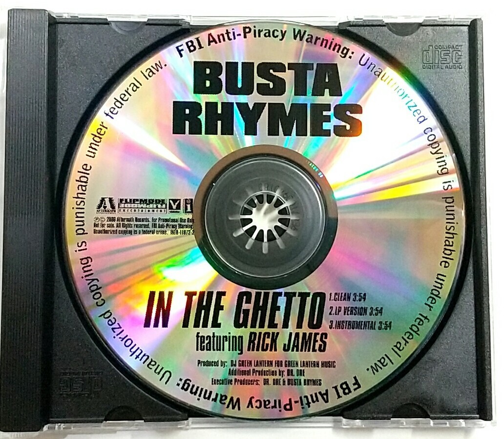 CD) Busta Rhymes Feat. Rick James – In The Ghetto, Promo, INTR