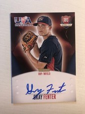2014 Panini USA Baseball On Card 18U Auto /499 Gray Fenter GF