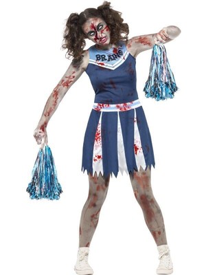Costume Da Festa Da Cheerleader Zombie Per Donne Varsity High