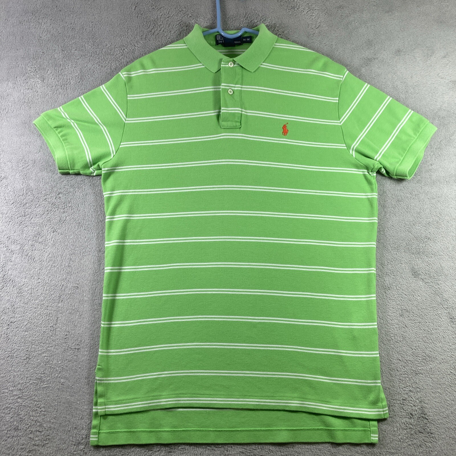 Polo Ralph Lauren Camicia Uomo Verde Medio Righe Logo Pony Preppy Casual