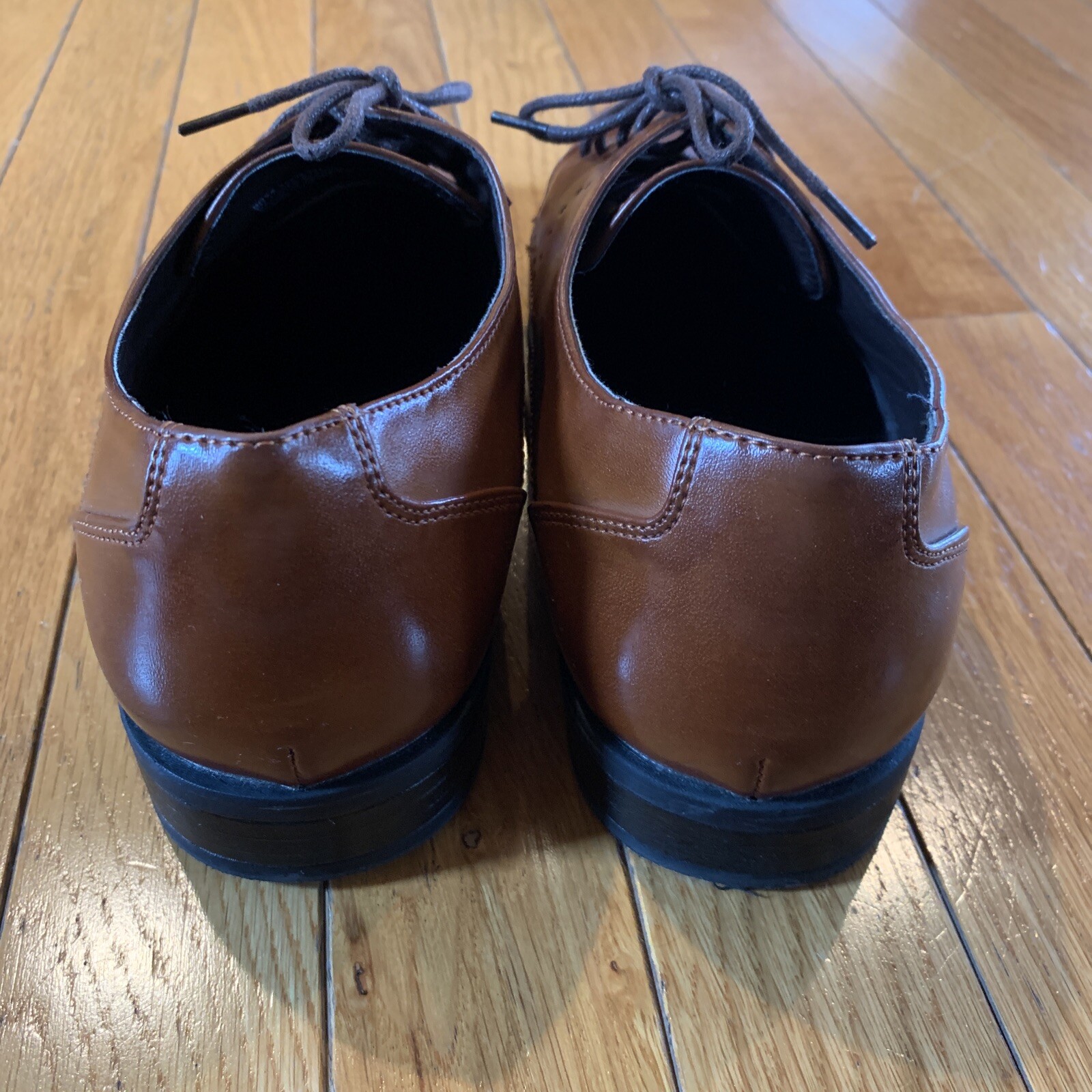 SAOLA Scarpe da lavoro casual eleganti Stacy Adams punta quadrata stringate marrone cognac uomo taglia 7 M