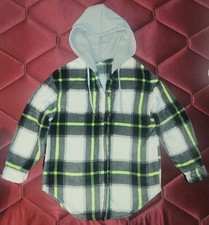 New Womens Plaid/Flannel Hooded Jacket Size S
