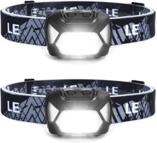 Lepro 320015 Battery Powered Headlamp - 1300Lux Super Bright LED Head Lamp with