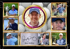 Rory Mcilroy Art Deco A4 Laminated Golf Ball