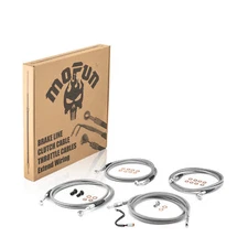 MOFUN 12"-14" Handlebar Brake Clutch Cable TBW For Harley Street Glide ABS 17-20