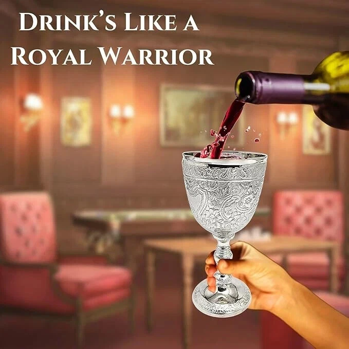 Calice in ottone calice da 6 pollici per tazza comunione vino in rilievo fatt... - Immagine 4 di 4