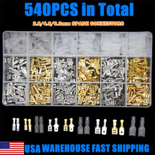 540X Assortment Terminals Set Electrical Wire Crimp Connectors Male Female Spade