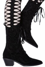 Stivaletti stivaletti Killstar Gothic Goth vintage in velluto - Vatican Curse