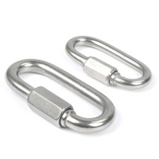 Quick Link Screw Lock Chain Fastener Hook Carabiner Steel Repair Camping Hiking