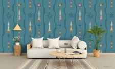 3D Rocket Vector Wallpaper Wall Mural Removable Self-adhesive 199