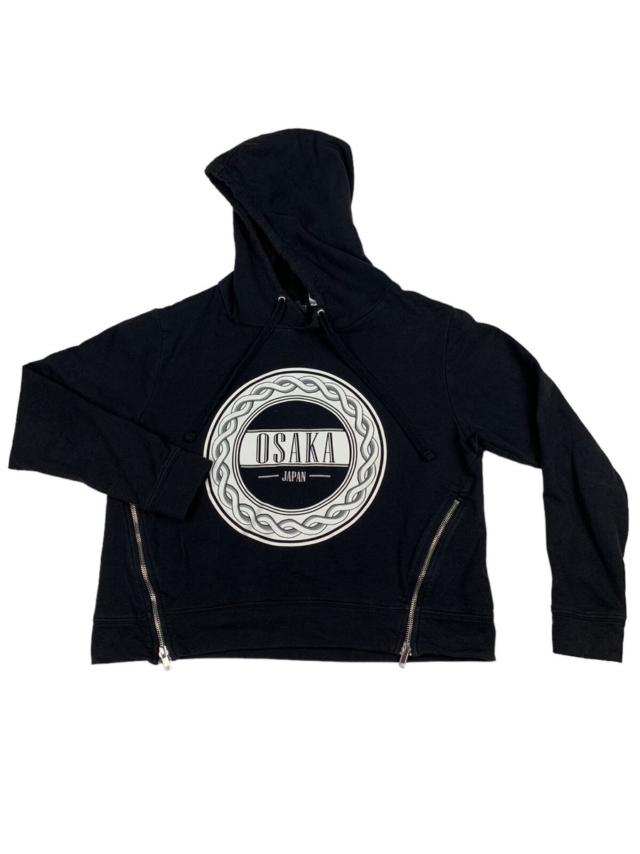 Divided by H&M Black Osaka Japan Crop Hoodie Women's Size Small | eBay